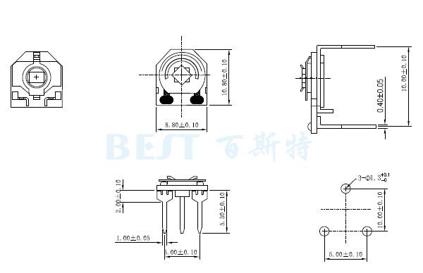 陶瓷可调电阻RM085G-V5